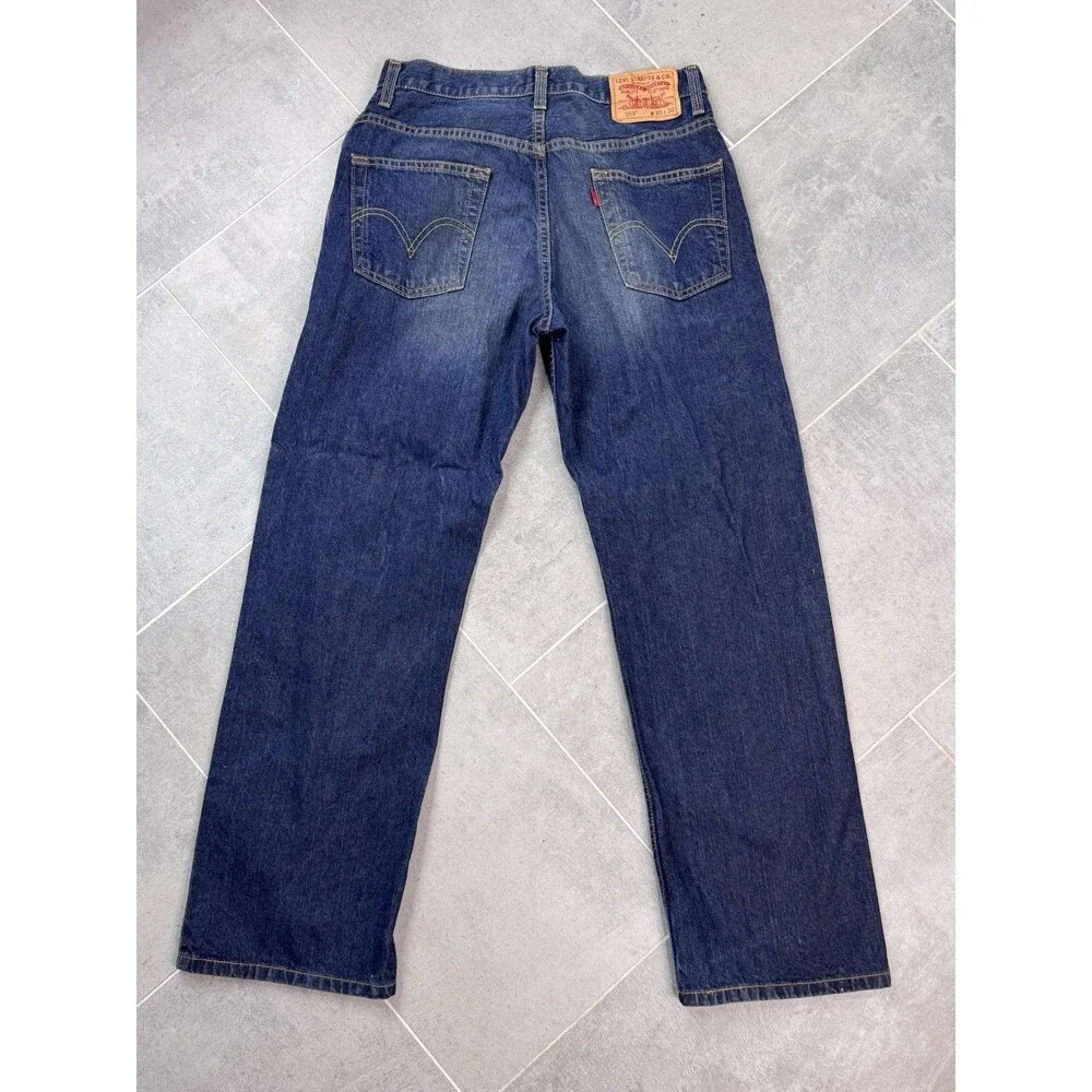 Vintage Levi's 559 Men's 30x30 Y2K Dark Indigo Relaxed Straight Jeans 2005